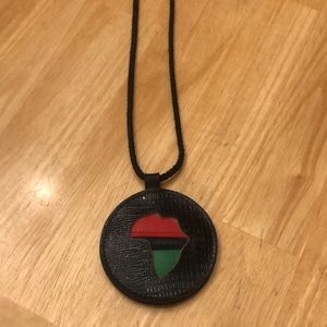 Leather African medallion